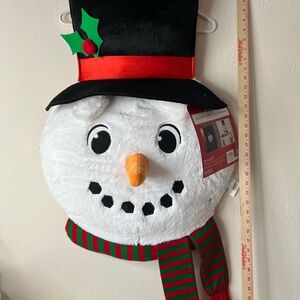 Festive Snowman Plush with Hat and Scarf